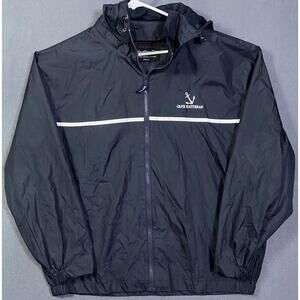 BEACON POINT | Men's Hooded Rain Jacket 2XL XXL Windbreaker Cape Hatteras Navy